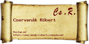 Cservenák Róbert névjegykártya